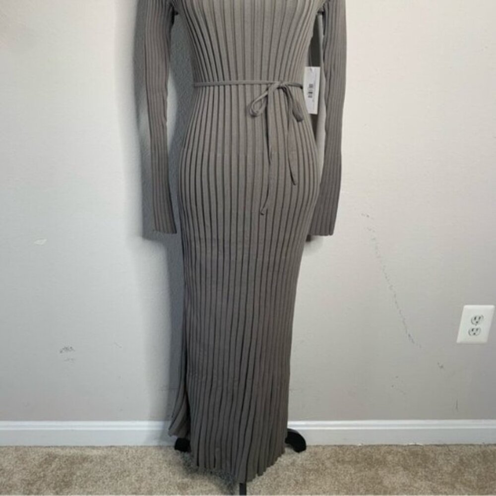 NWT Worth Collective Colette Premium Long Sleeved Ribbed Knit Maxi Dress - Picture 8 of 13
